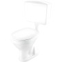 Weißes Baliv Stand-WC-Set C218 mit Spülkasten und WC-Sitz.