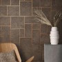 Marburg Vliestapete Natural Opulence in Fliesenoptik, braun. Dekorative Wandgestaltung mit FSC®-Zertifizierung.