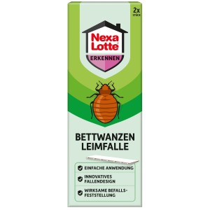 Nexa Lotte Bettwanzen-Leimfalle, 2er-Pack zur Erkennung und Bekämpfung von Bettwanzen.