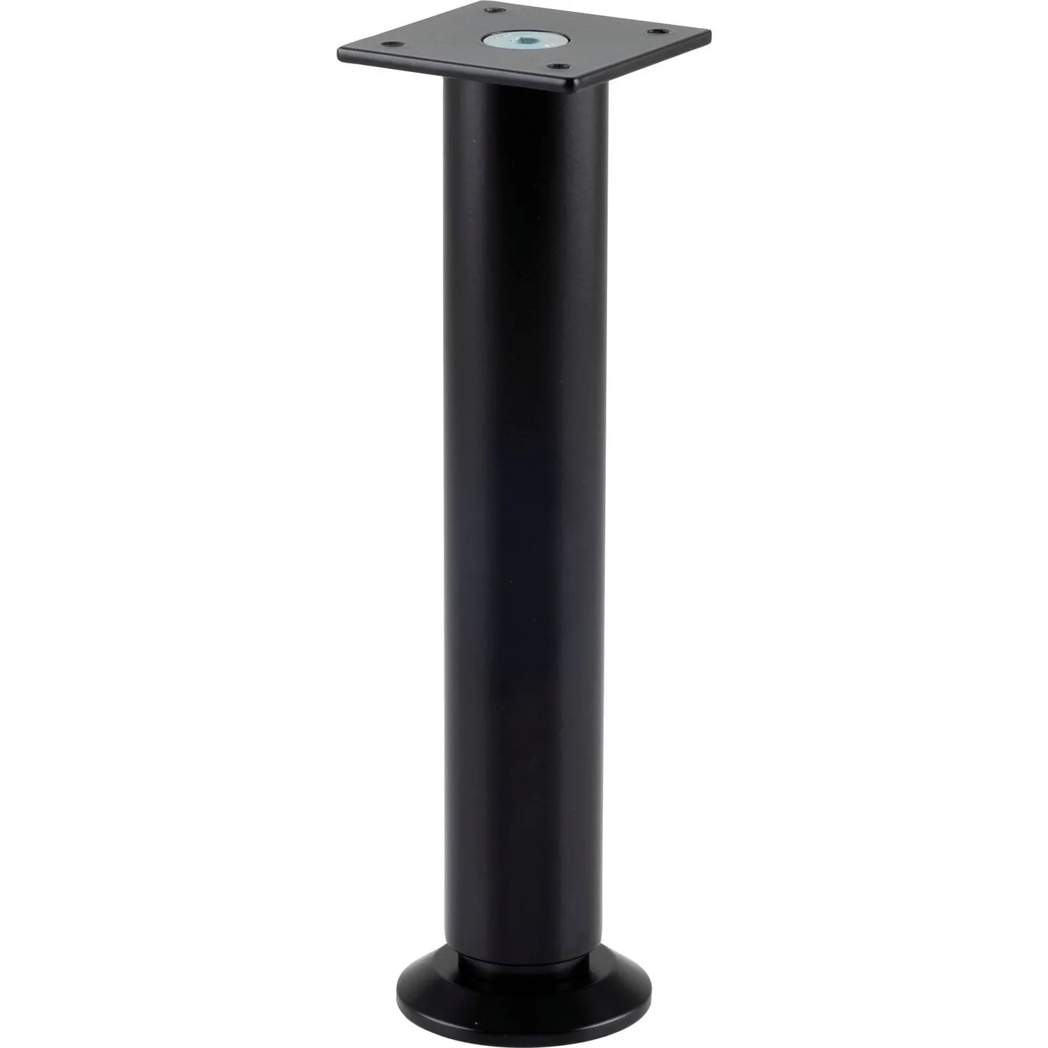 Simausrom Möbelfuß Ø 30 mm Länge 190 mm Höhenverstellbar Aluminium Schwarz Matt