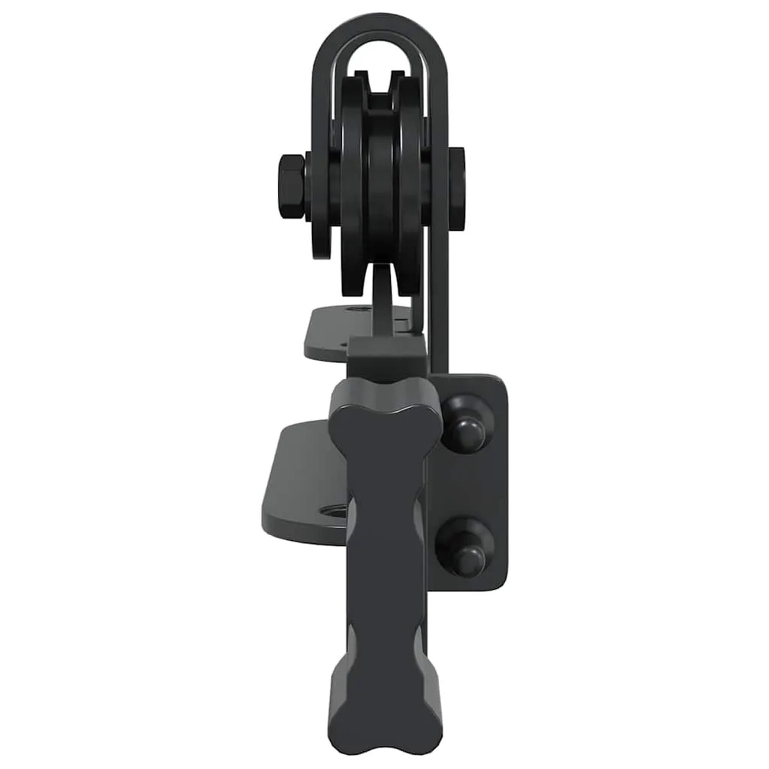 vidaXL Schiebetürbeschlag Set, 213 cm, Karbonstahl, für Schranktüren.