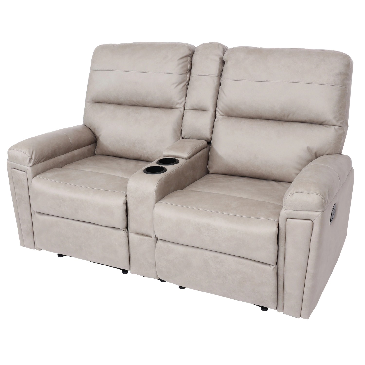 MCW 2er Kinosessel K17 Stoff/Textil Hellgrau günstig online kaufen