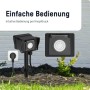 Westfalia Outdoor Zeitschaltuhr AES8 mit 2 Steckdosen im Garten.