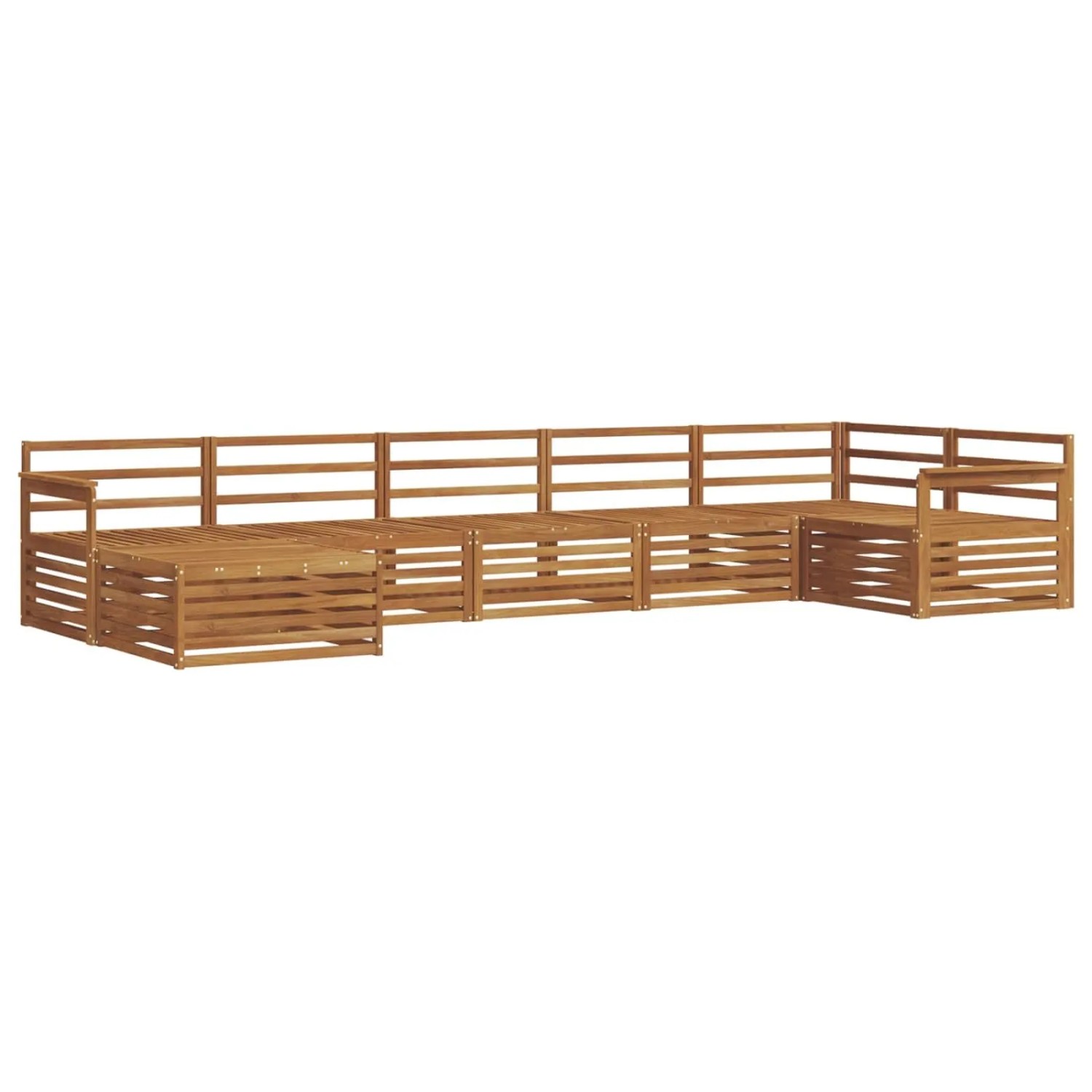 vidaXL Sofagarnituren 7 Tlg Natur Massivholz Akazie 3373804