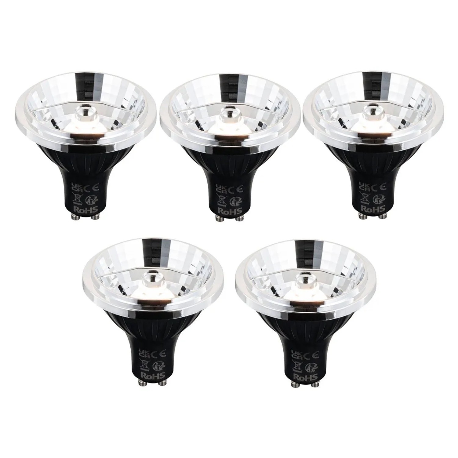 LUEDD 5er Set Smarte Dimmbare GU10 LED Leuchtmittel AR70 6W 500,m 2200 6500K