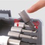 Bosch Betonbohrer-Bit Set, 35-teilig, Detailaufnahme der Bits im Kasten.