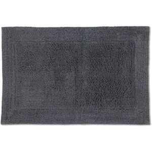 Schöner Wohnen Badmatte Bahamas, 60x90 cm, anthrazitfarbene Bordüre.