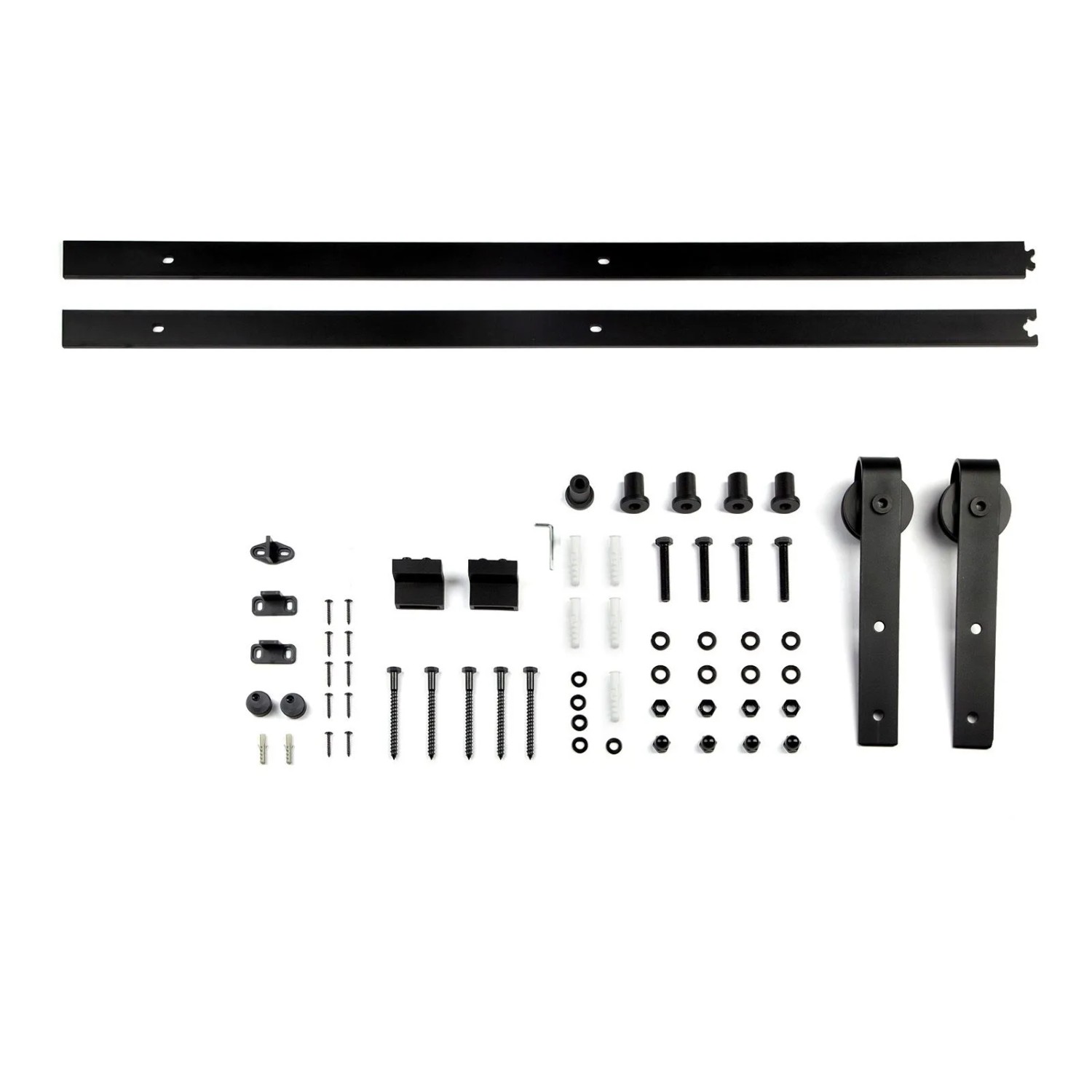 SOTECH Schiebetüren Set LOUNGE-1 2-teilig 2m Seitlich Anschraubbar Schwarz