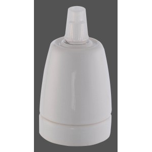 Weiße E27 Lampenfassung Just Light für Leuchtmittel bis 60W, ideal für Retro-Look.