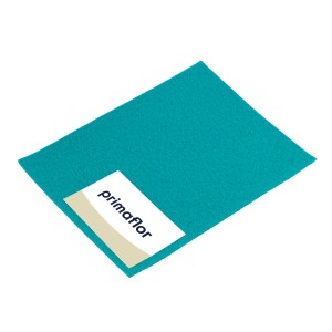 Musterstück Primaflor Eventteppich Podium in Türkis. Teppichboden für Events und Messen.