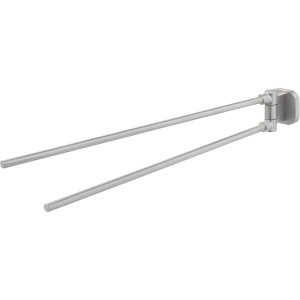 Tiger Handtuchhalter Ramos, 2-armig, Edelstahl gebürstet. Schwenkbarer Bad-Accessoire.