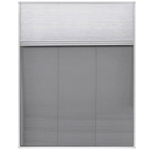 vidaXL Insektenschutz-Plissee für Fenster Jalousie Aluminium 80x100 cm 142616