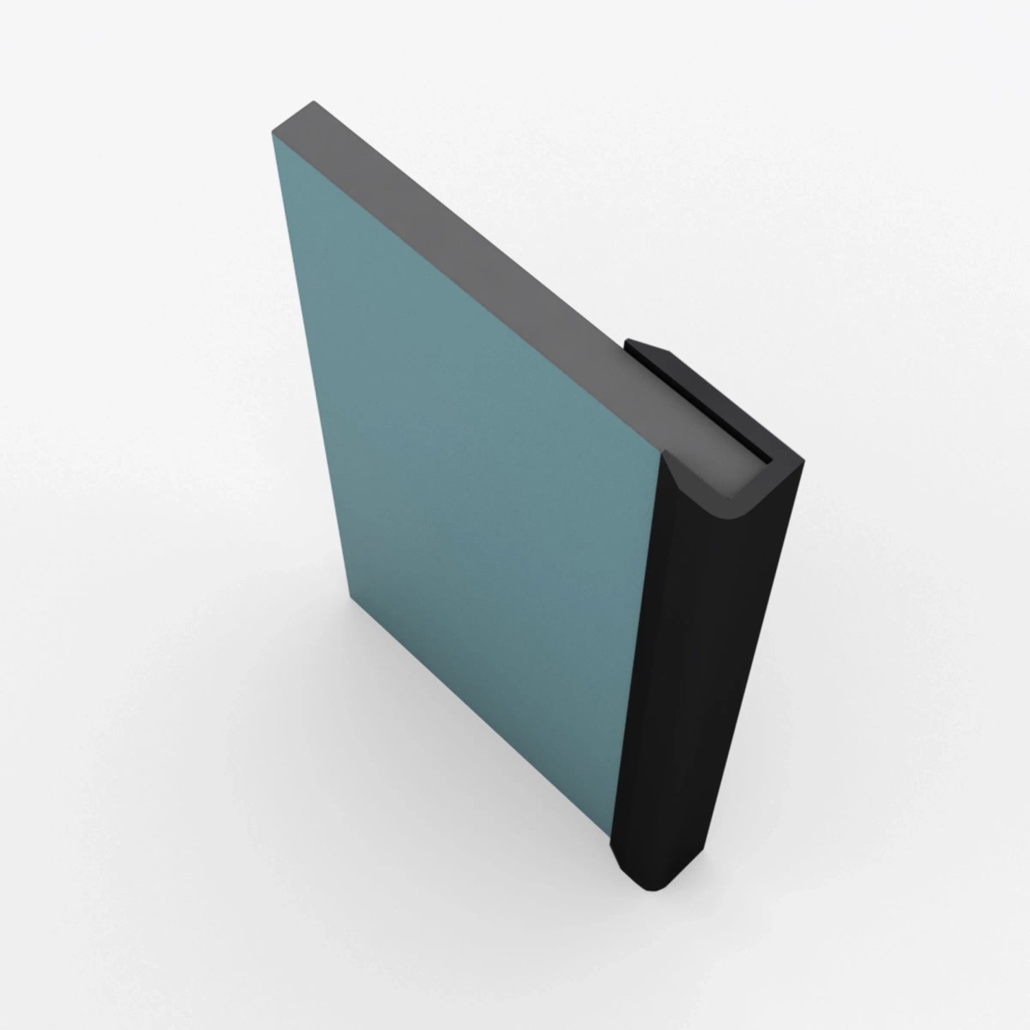 Aurlane Abschlussprofil Schwarz mit Aluminium Profil 1 cm x 0,5 cm x 210 cm