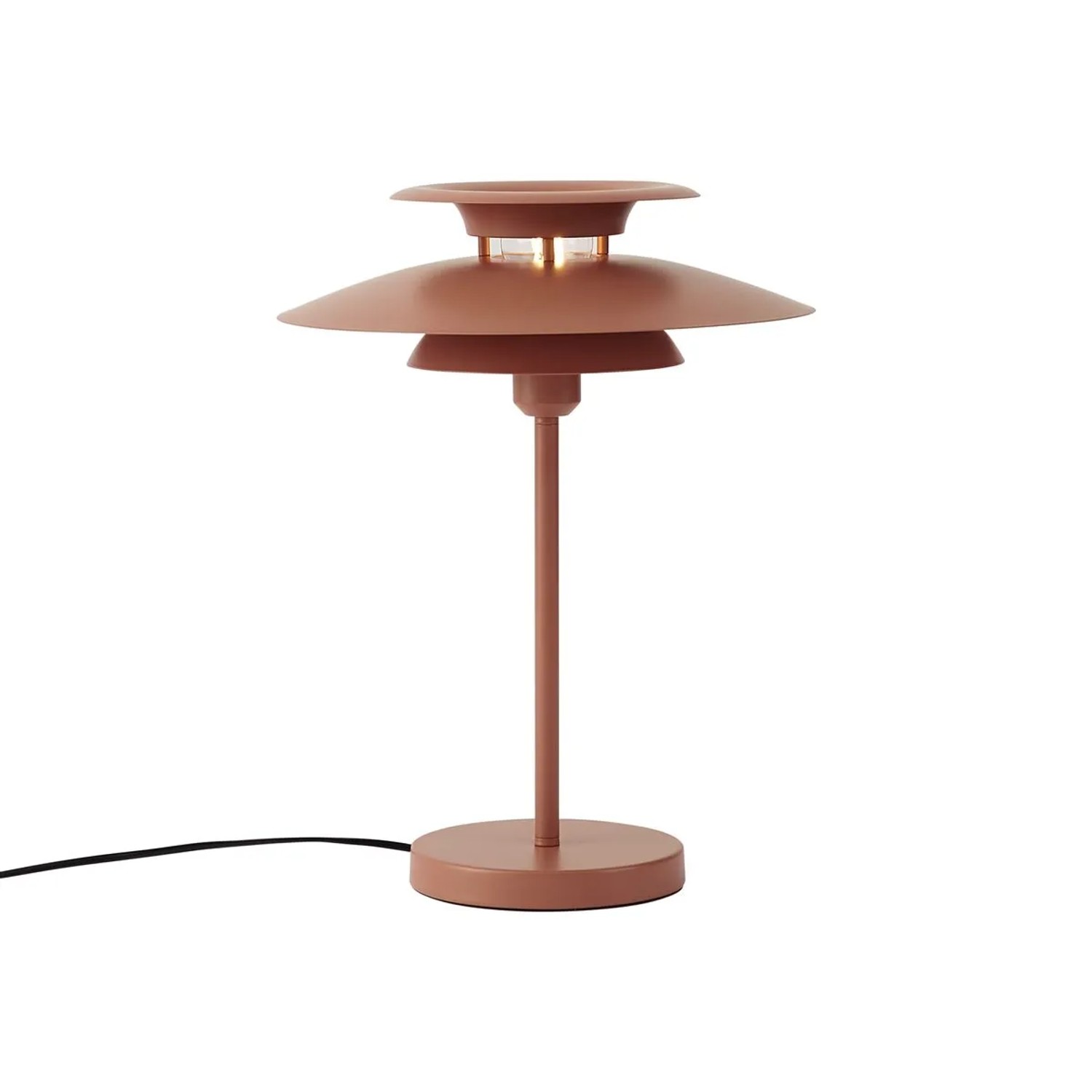 QAZQA Retro-Tischleuchte Mokka Stahl 45cm Pauly