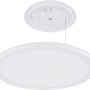 Weiße, runde Globo LED Deckenleuchte Sapana, Ø 29,4 cm, für Bad und andere Räume.