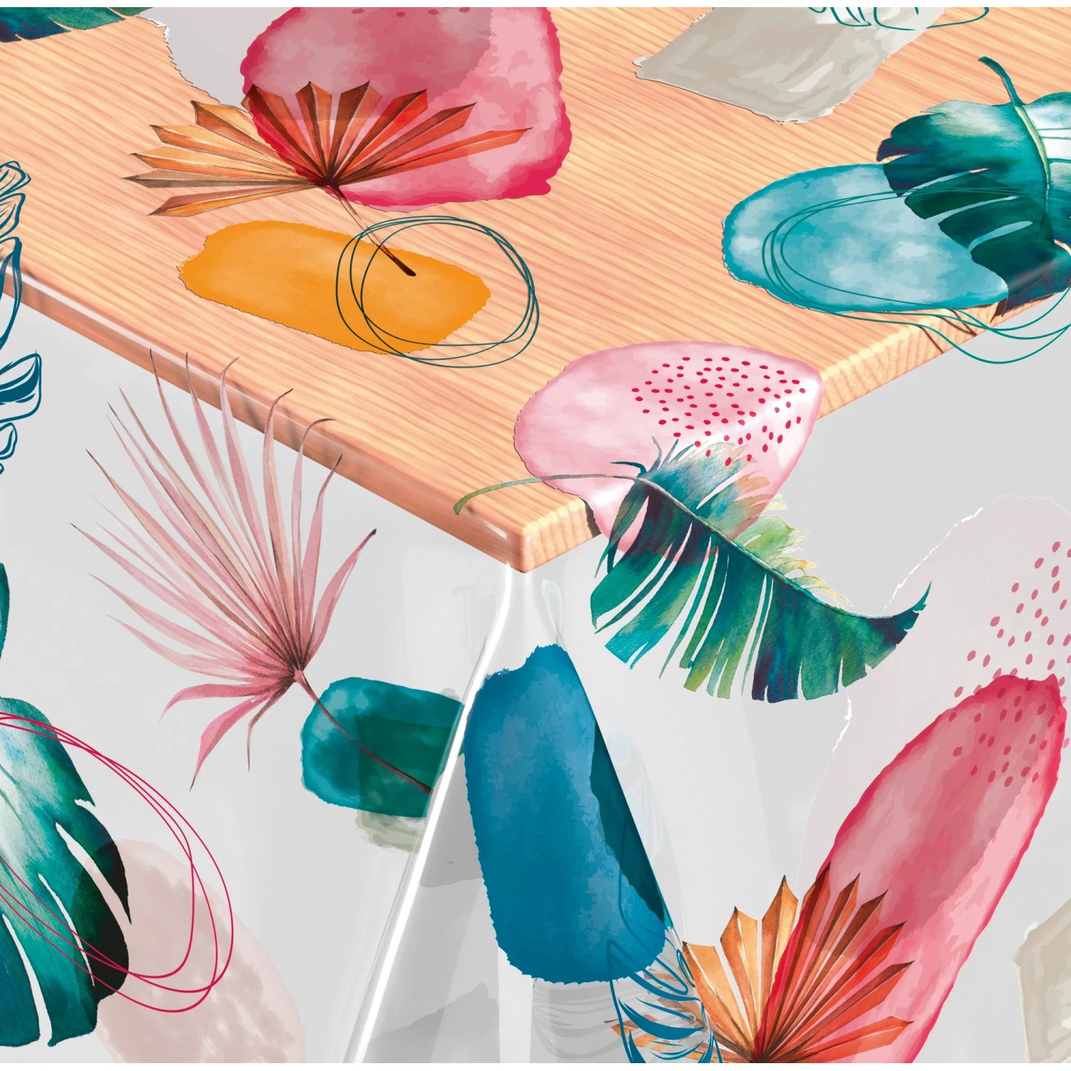 Venilia Tischschoner Playful Leaves Bunt-Mix 140 cm x 20 m
