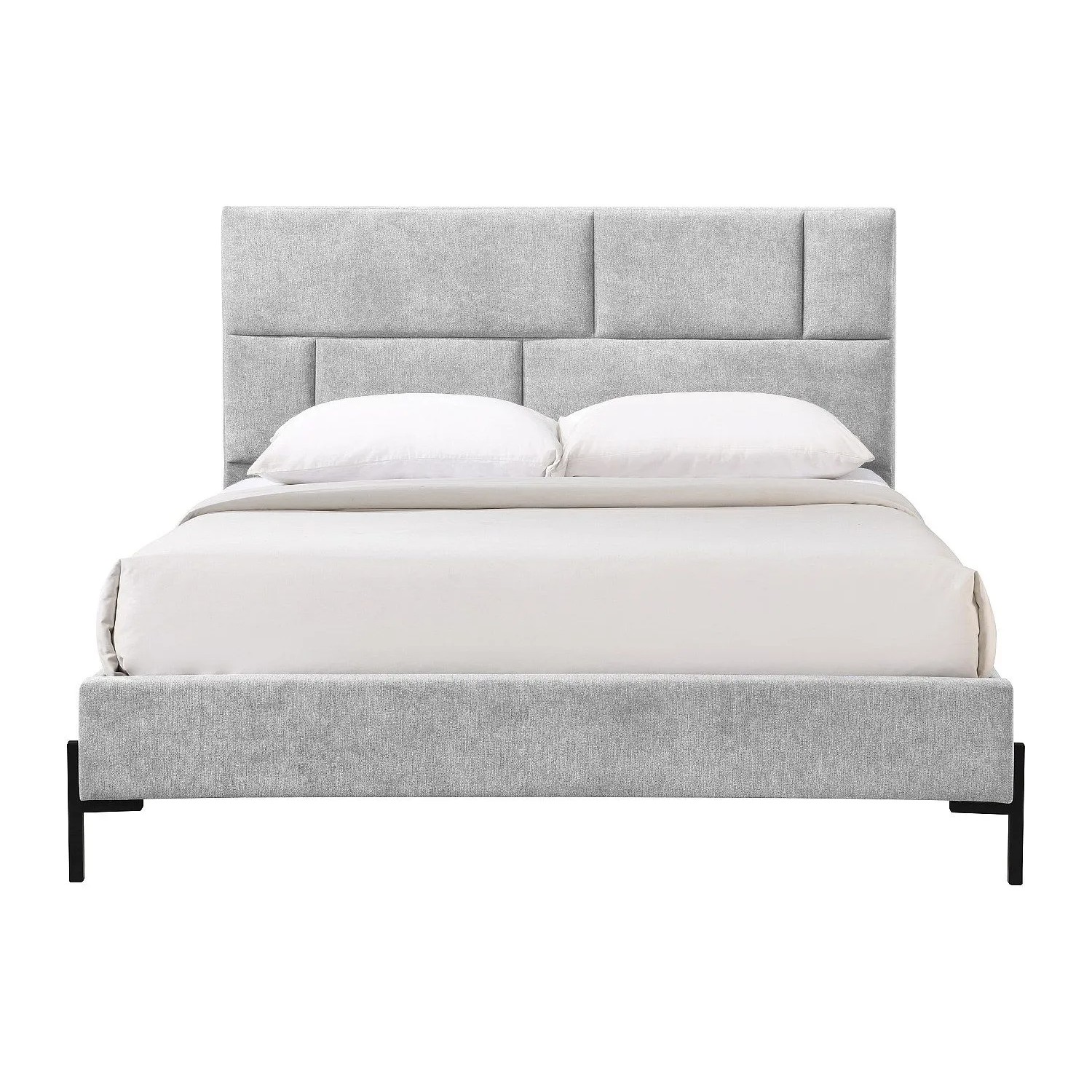 Vente-unique Bettrahmen Noulavo Hellgrau 165 cm