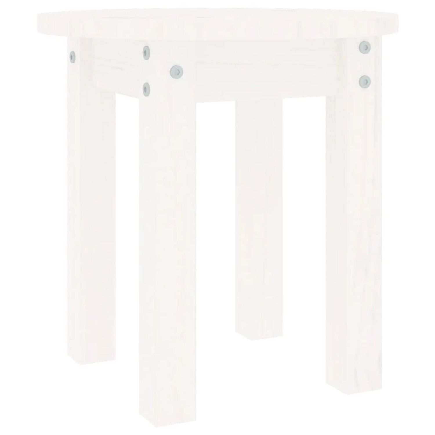 vidaXL Couchtisch Weiß Ø 35x35 cm Massivholz Kiefer 822338 günstig online kaufen