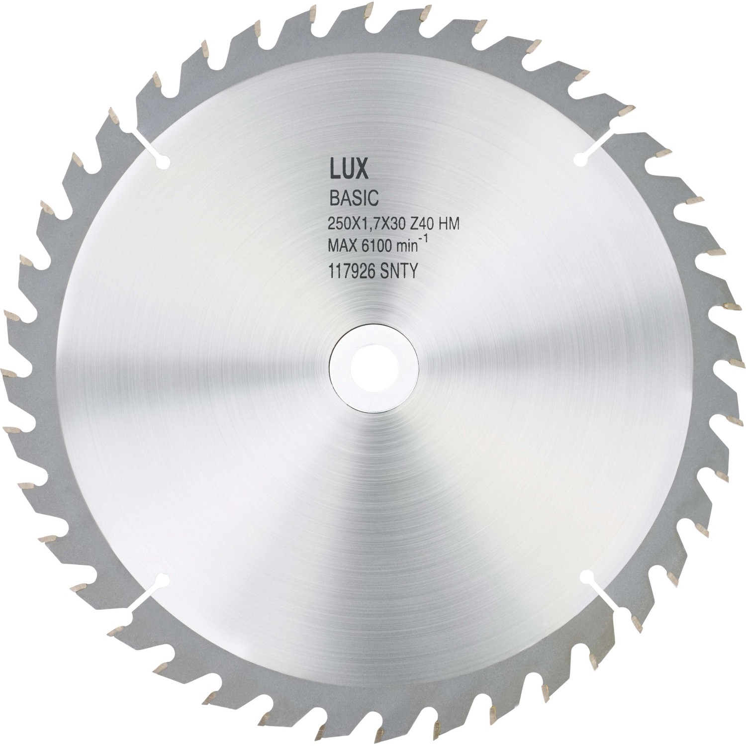 LUX HM-Kreissägeblatt Holz Ø 250 mm 40 Zähne
