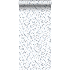 Sanders & Sanders Tapete Blumen Blau Und Weiß 53 Cm X 10 M 640407