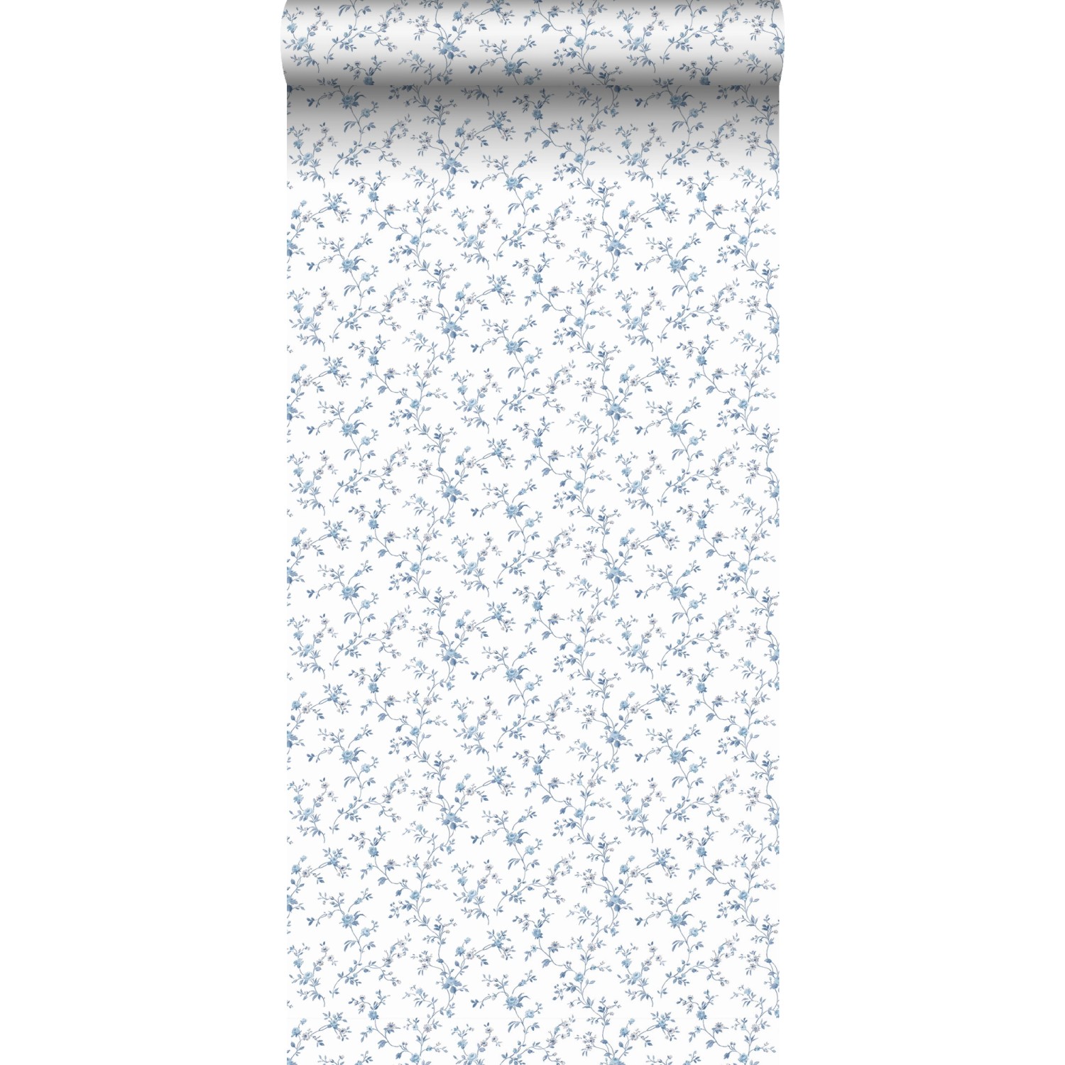 Sanders & Sanders Tapete Blumen Blau Und Weiß 53 Cm X 10 M 640407 günstig online kaufen