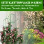 TTL GARDEN Obelisk Rankhilfe XL 195 x 40 cm 2er Set Metall Pulverbeschichtet Rankgitter Rosensäule Kletterhilfe für Rosen Clematis_5