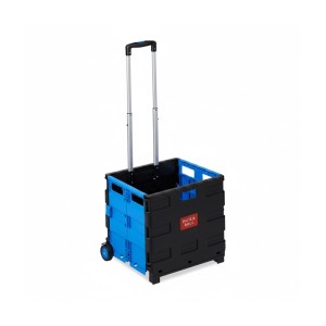 Relaxdays Einkaufstrolley ABS-Kunststoff Blau Klappbar 98 cm x 45,5 cm x 37 cm 2,6 kg