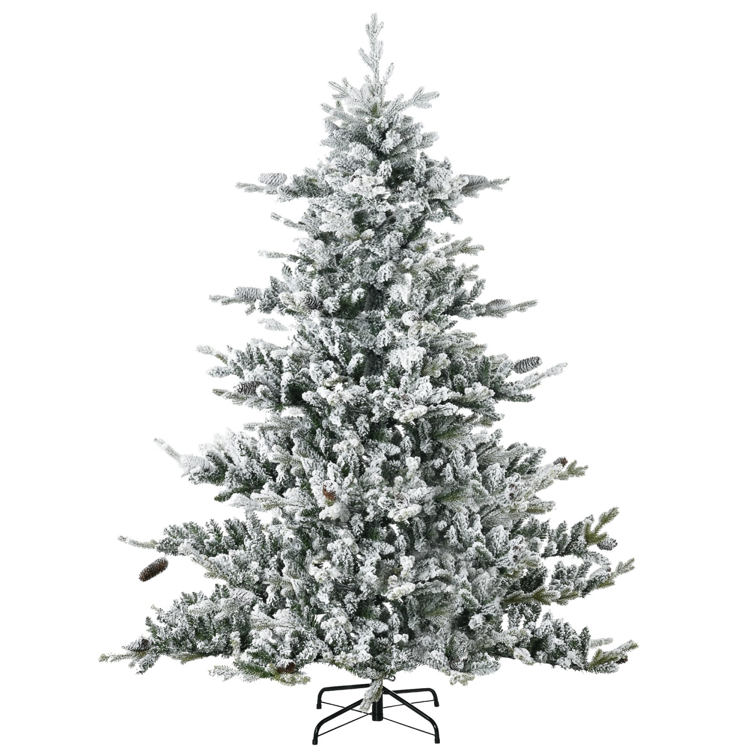 HOMCOM Weihnachtsbaum 180 cm Künstlicher mit Kunstschnee