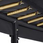 Detailaufnahme Federn und Rahmen vom schwarzen Salta Trampolin First Class ø 305 cm.
