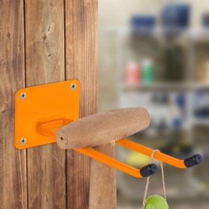 Relaxdays Wandhaken Stahl Orange Belastbar 7,5 cm x 9 cm x 24 cm 0,39 kg