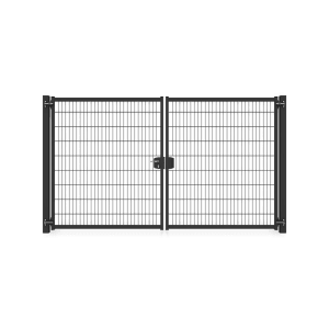 Zaunguru Gartentor Berlin Höhe 183 cm Breite 334 cm Farbe RAL 7016 Öffnungswinkel 180