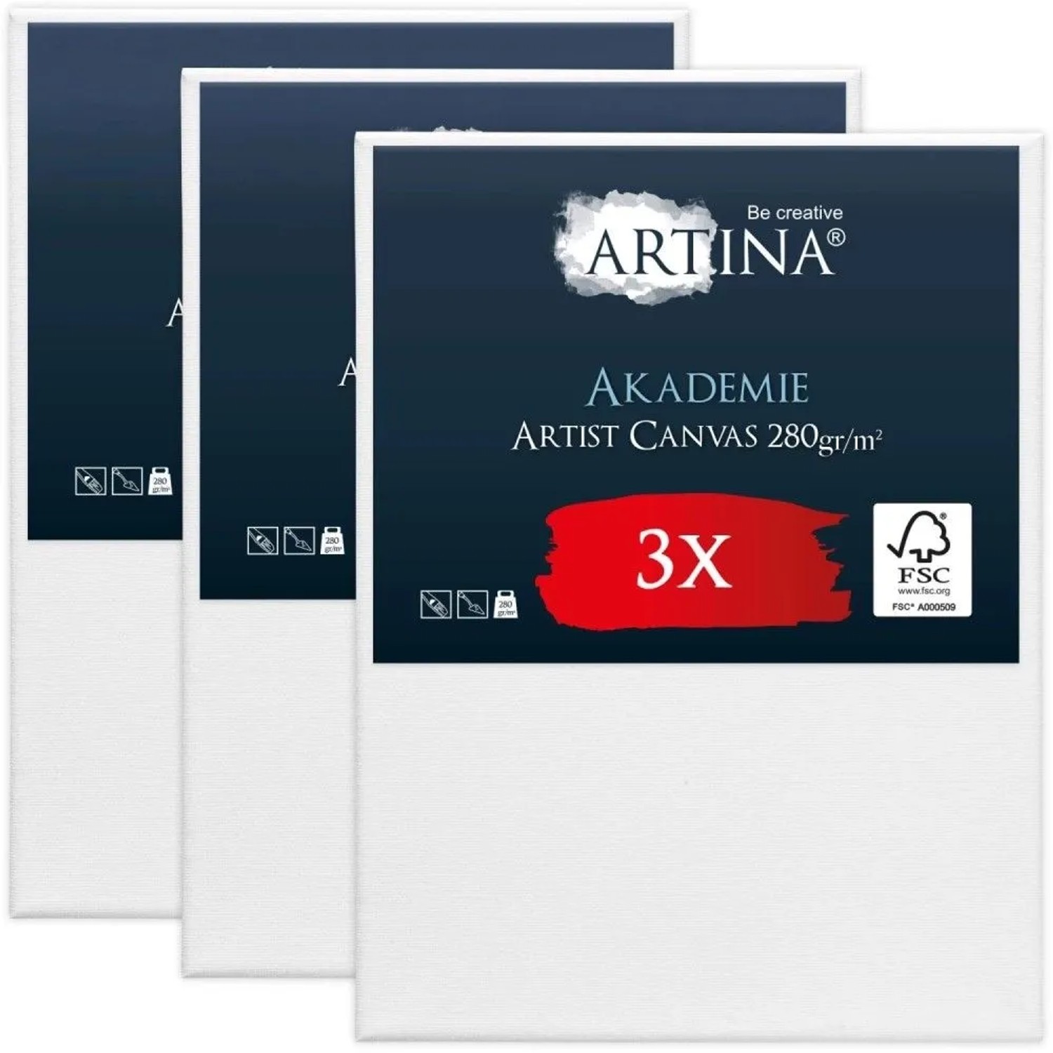 Artina Akademie Keilrahmen 70x100cm FSC 3tlg