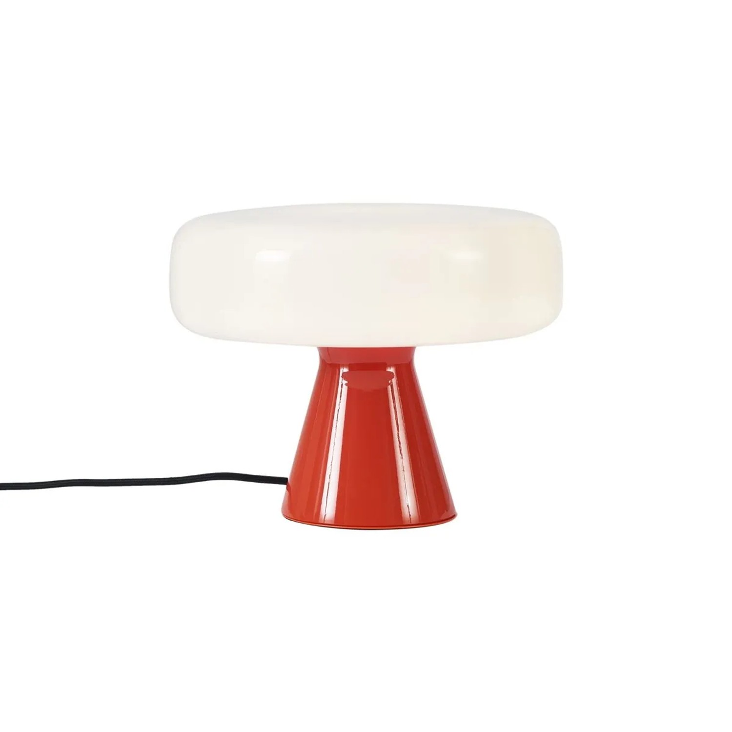 QAZQA Retro-Tischleuchte Rot mit Weiß Knob