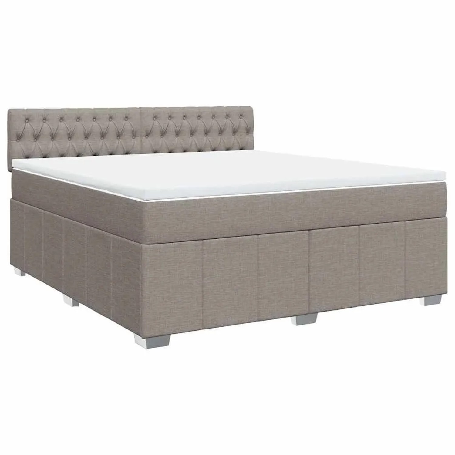 vidaXL Boxspringbett mit Matratze Taupe 180x200 cm Stoff 3289458 günstig online kaufen