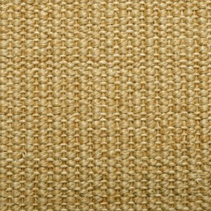 Detailaufnahme: Naturfarbener KARAT Sisal Teppich Sylt, gewebte Textur.