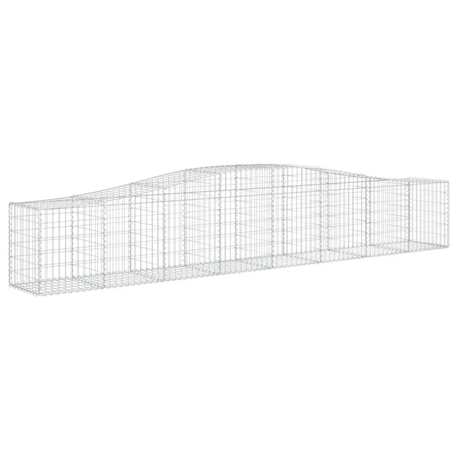 vidaXL Gabione mit Hochbogen 400x50x60/80 cm Verzinktes Eisen 153413