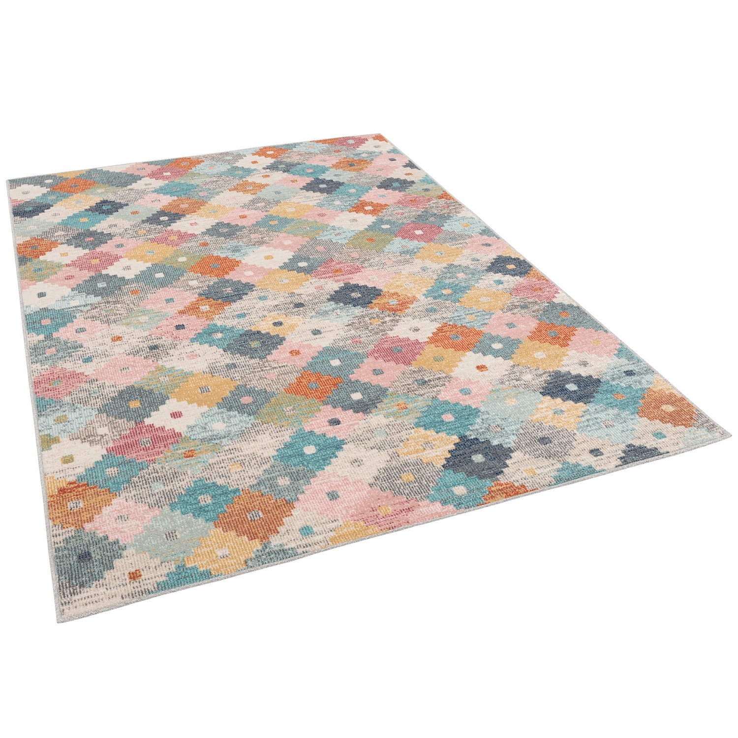 Pergamon In- und Outdoor Designer Teppich Lagos Bunt Pixel 80x150cm günstig online kaufen