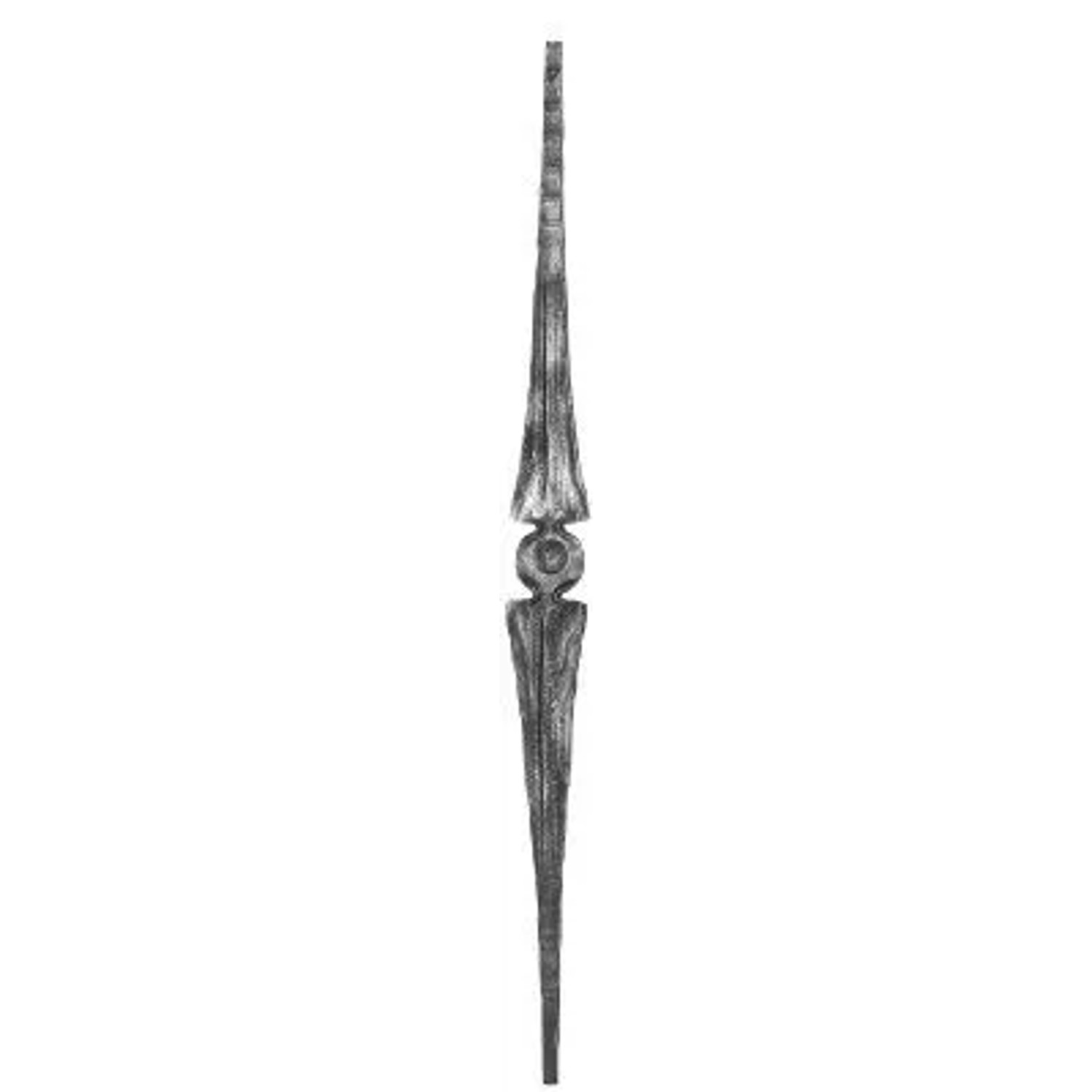 FeNau Zierstab Länge 900 mm Material 15x15 mm Gehämmert Stahl S235JR Roh