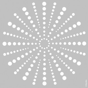 Marabu Schablone Dots, 33x33 cm, Punktmuster für Wandgestaltung.