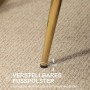 Goldenes Metallbein des HOMCOM 2-Sitzer-Sofas mit verstellbarem Fußpolster (5mm) auf Teppich für stabilen Stand.