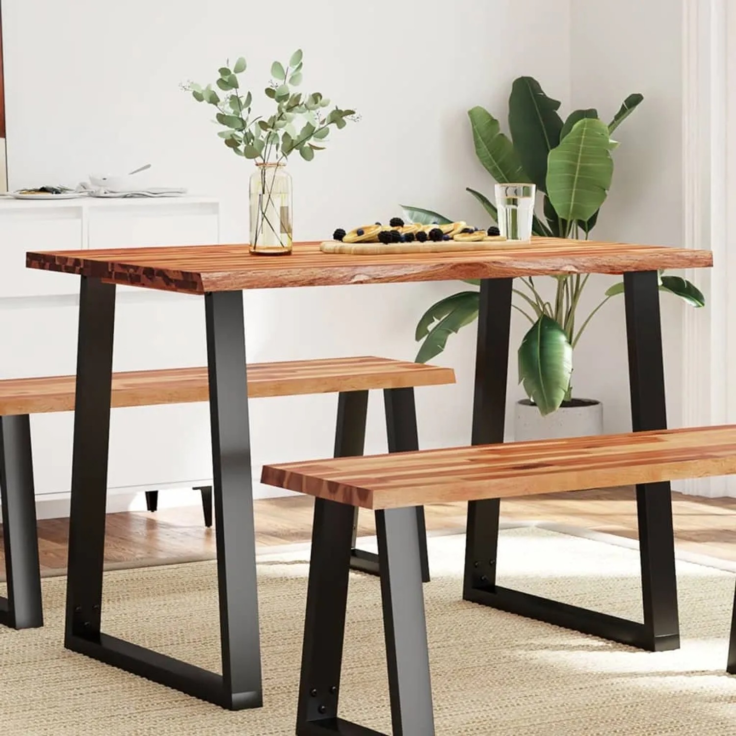 vidaXL Esstisch Baumkante 110 x 70 x 75 cm Massivholz Akazie kaufen bei OBI