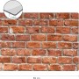 Myspotti Mini-Spritzschutzplatte Brick Wall, 59x41cm, braune Küchenrückwand mit Backsteinmuster.
