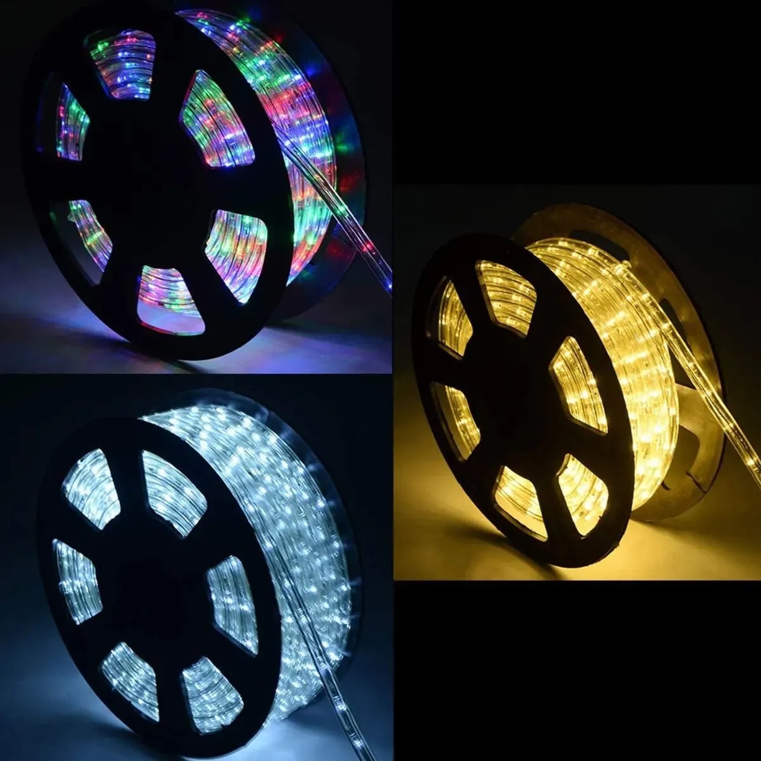 Costway Lichterschlauch Außen Lichtschlauch & 1080 LEDs Warmweiß 30M_5