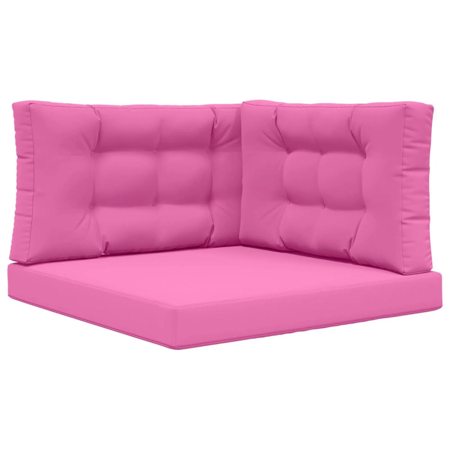 vidaXL Sofakissen für Draußen 3-Tlg Rosa Polyester 900895