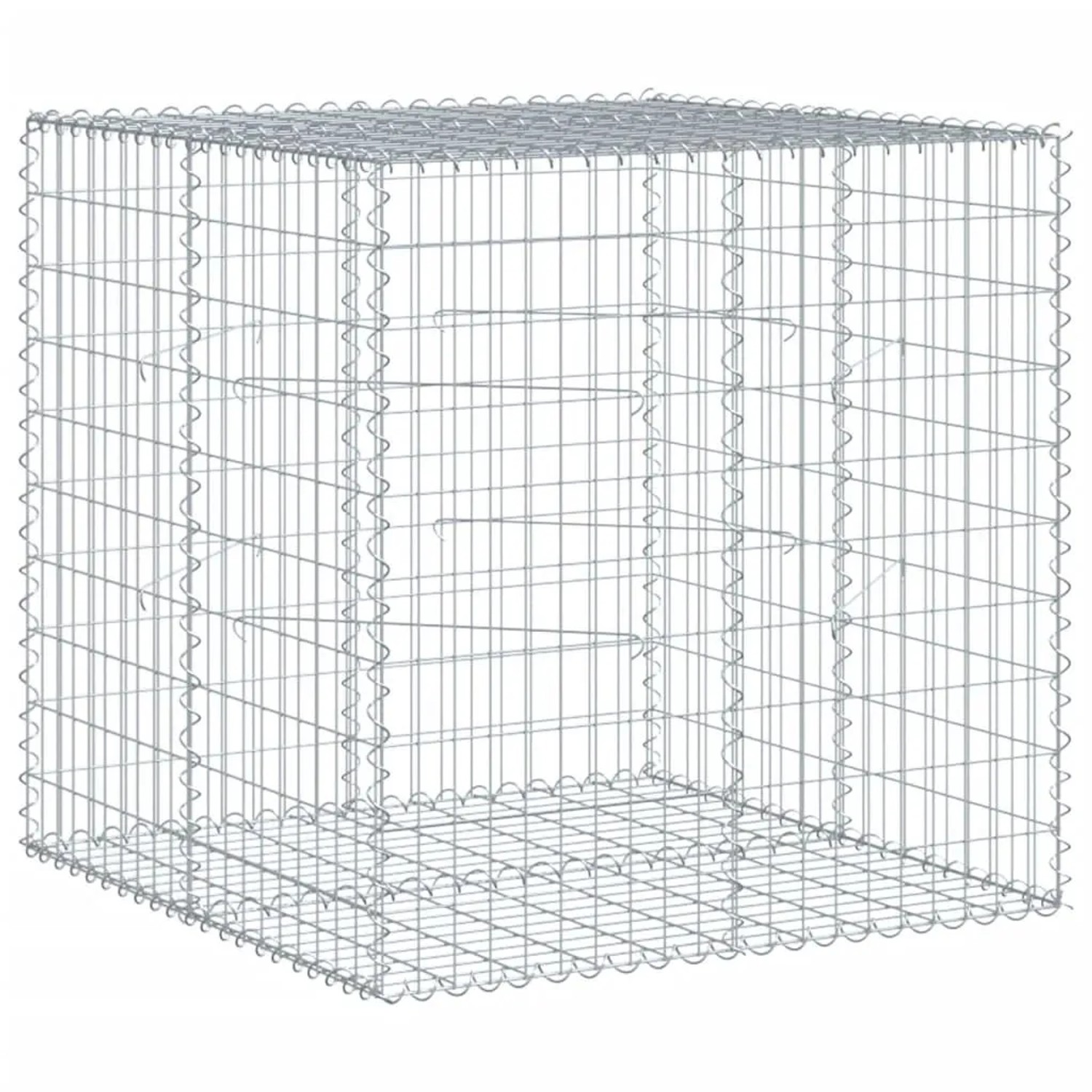 vidaXL Gabione mit Deckel 100x100x100 cm Verzinktes Eisen 3295190