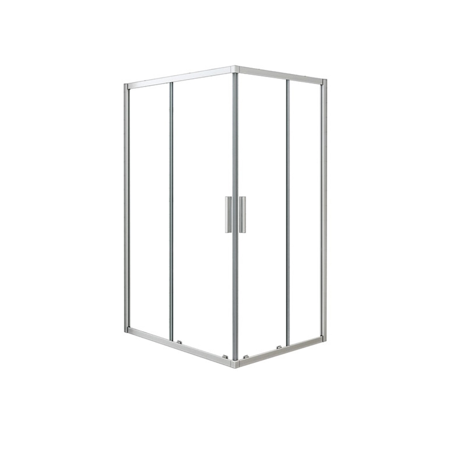 Duschparadies Duschkabinen Eckeinstieg 90 x 80cm Schiebetür Höhe 185cm Dusc günstig online kaufen