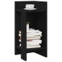 Schwarzer vidaXL Beistelltisch mit 2 Ablagen, 25,5x27x60 cm. Praktischer Nachttisch.