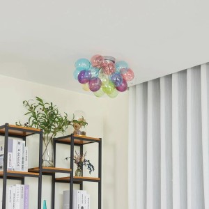 Lucande Deckenlampe Diborah 10013064 Design Modern aus Glas 6-flammig G9 Wohnzimmerleuchte