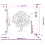 vidaXL Gartentor Anthrazit 105x105 cm Stahl Baum-Design 153155_9