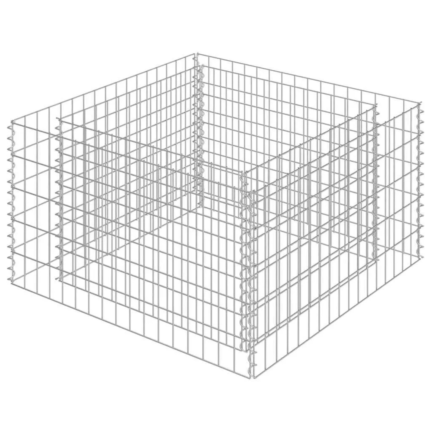 Furnicato Gabionen-hochbeet Verzinkter Stahl 90×90×50 Cm